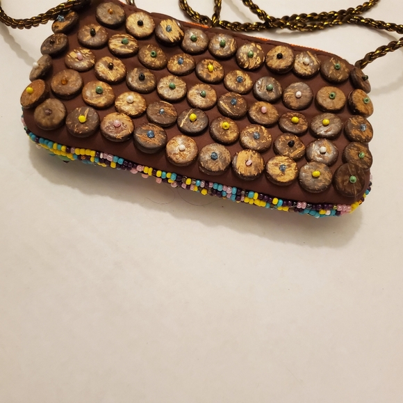 ๐ฅSALE๐ฅDSL Multi.Beaded Small Seashell Crossbody BOHO Style Purse - Picture 6 of 14